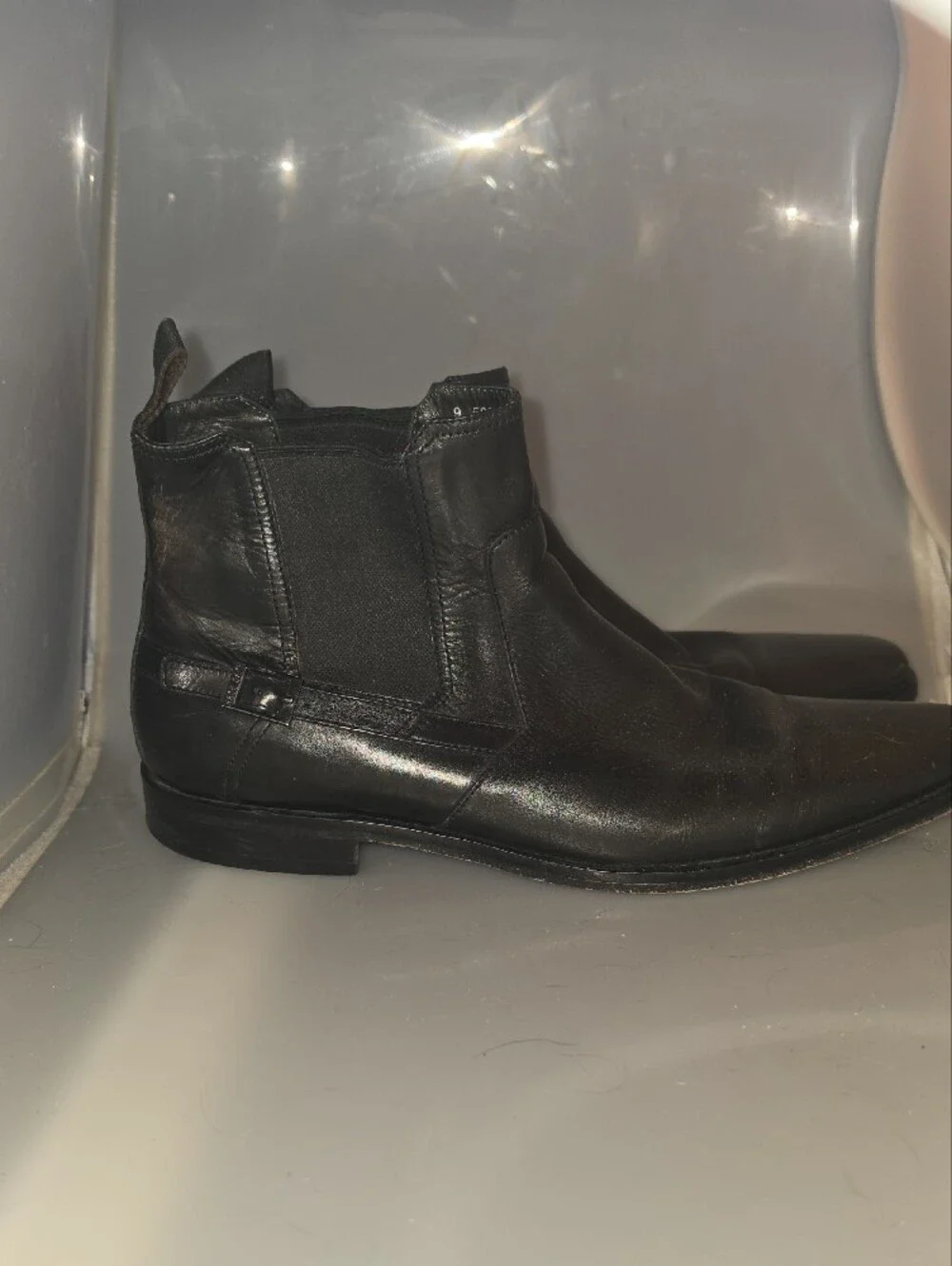 Hugo Boss Men's Black Leather Chelsea Boots